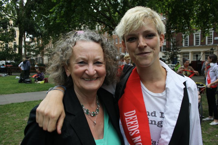 Tamsin campaigning alongside Baroness Jenny Jones AM for cleaner air in London